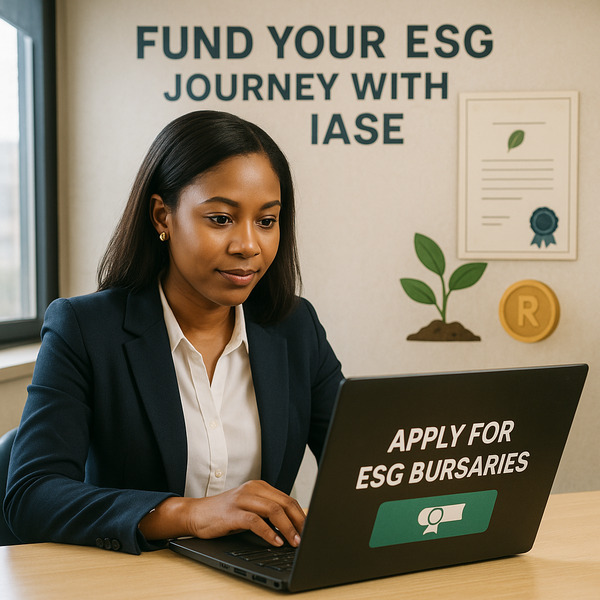 Ubuntu ESG Access Bursary | IASE Africa Regional Office African woman researching ESG scholarships and bursaries on her laptop