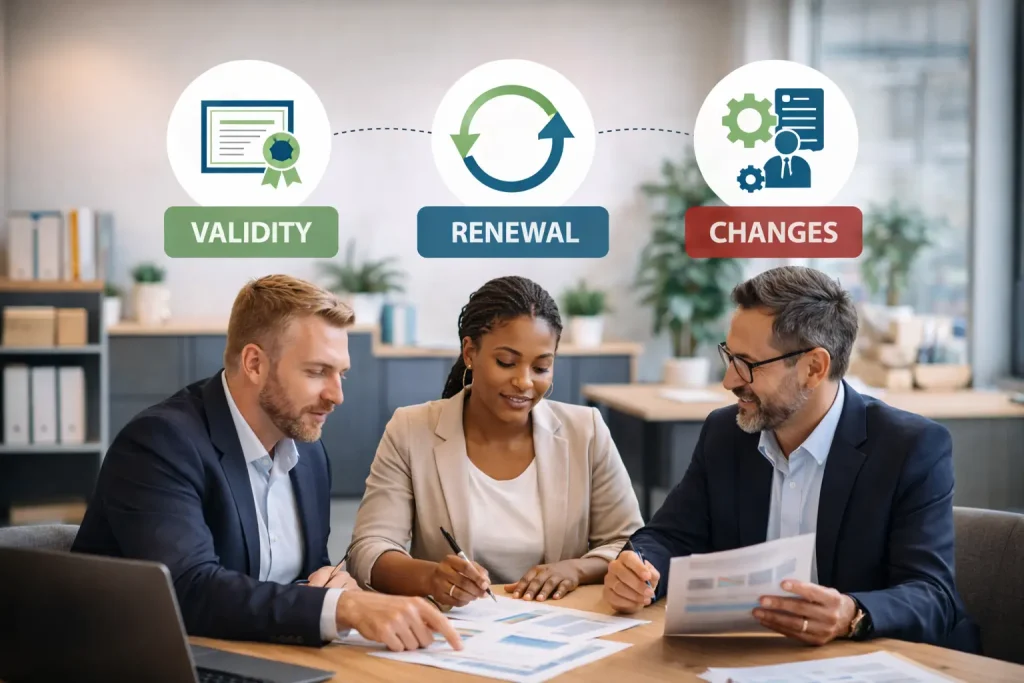 Validity Changes and Renewal